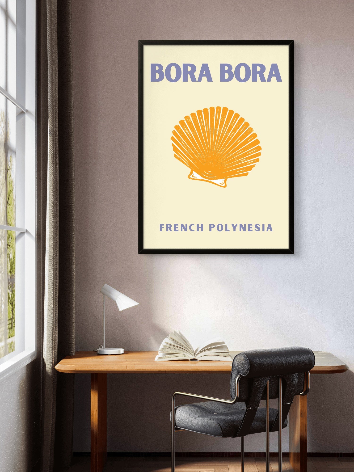 Bora Bora Shell Design - Travel Print