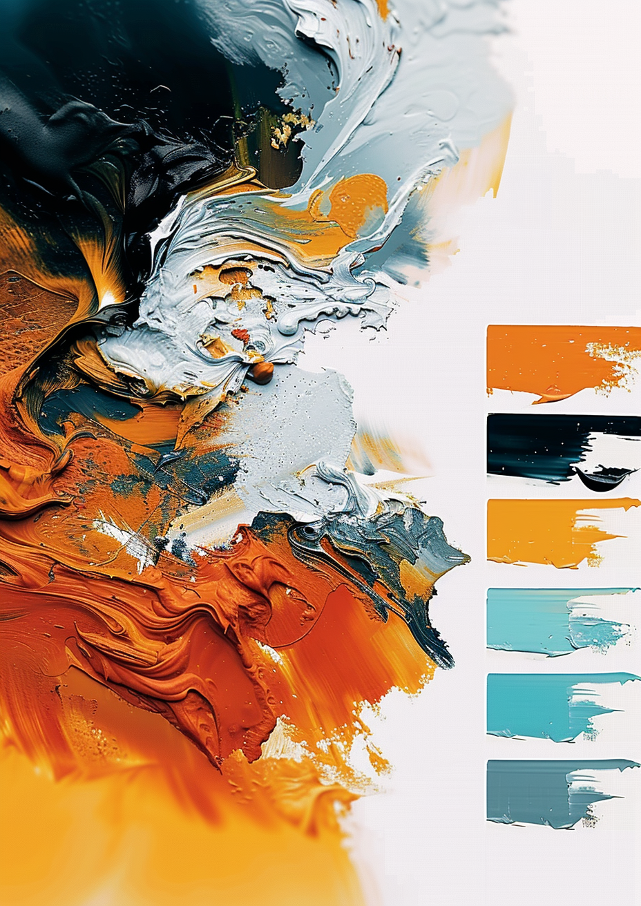 Abstract Oil Swirl – "Volcanic Current" Art Print