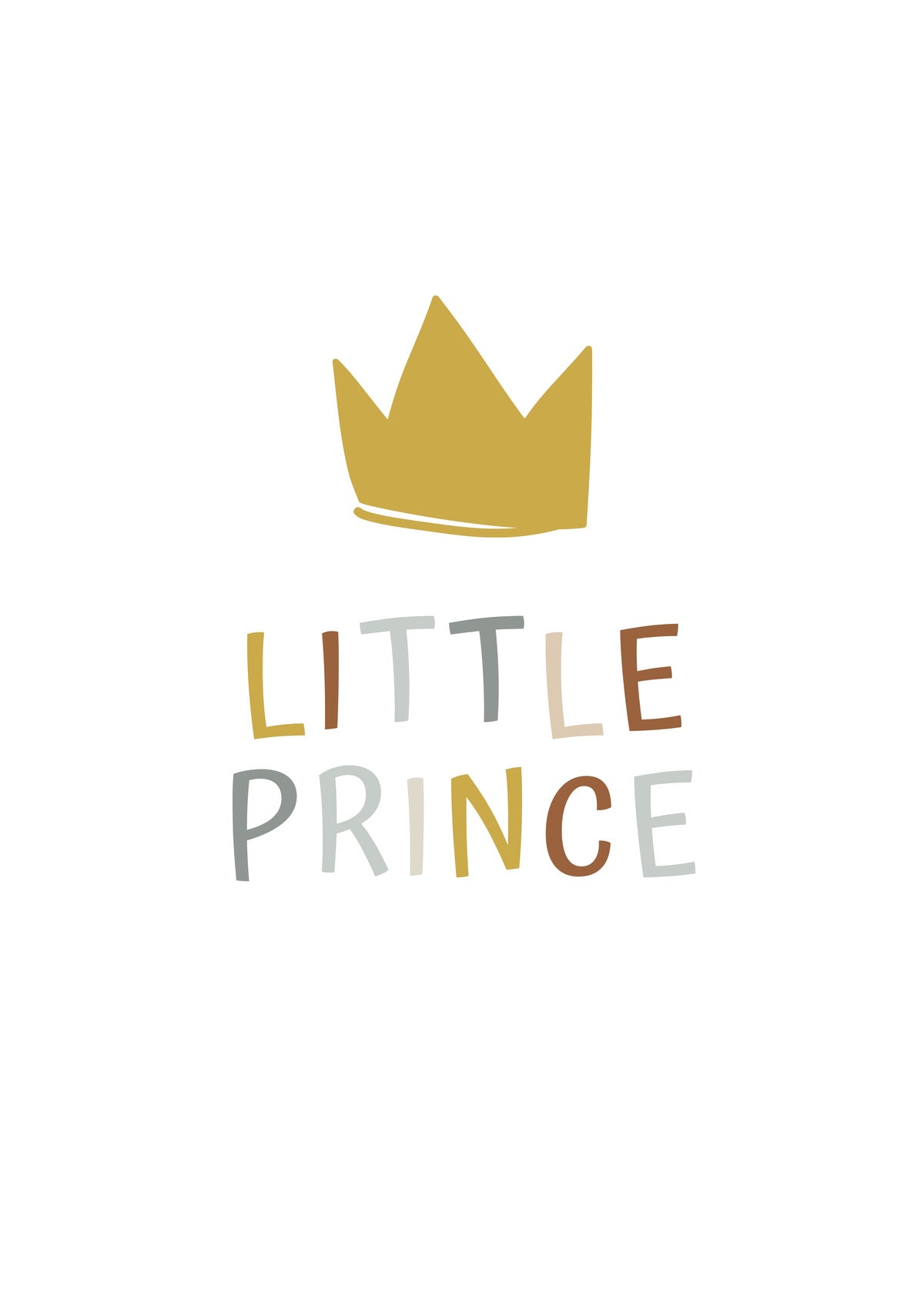 Little Prince Crown  - Nursery Art Print