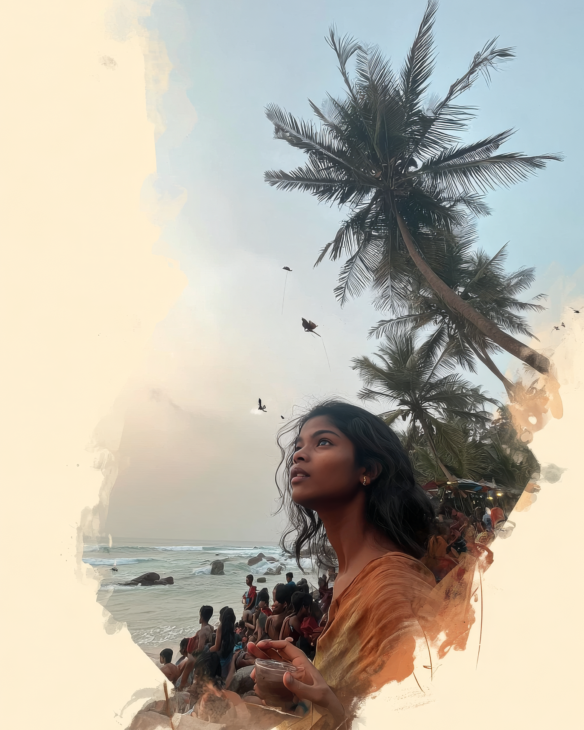 The Unspoken - Soulful Beach Contemplation Art Print