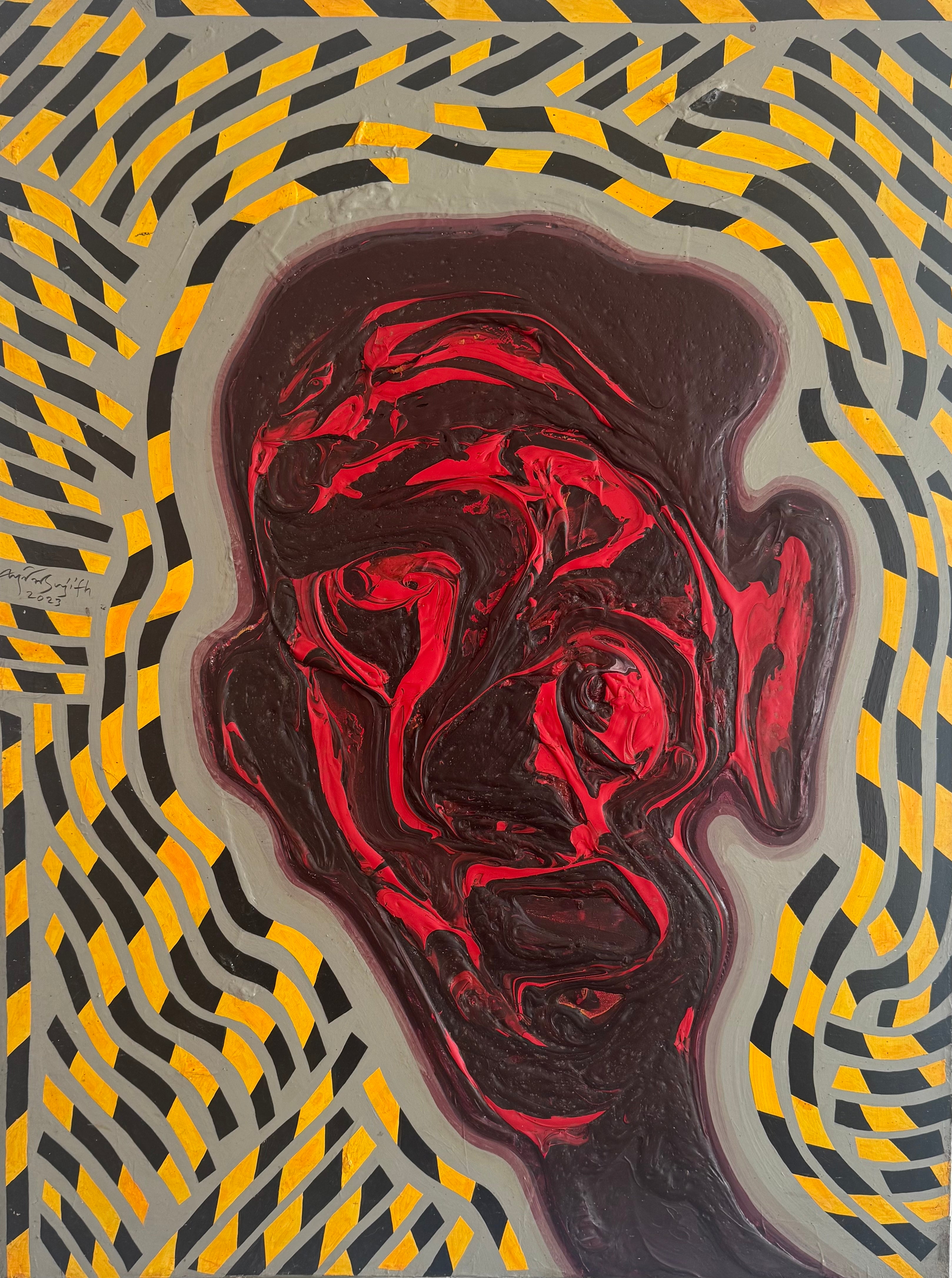 Aragalaya Contained Fury – Contemporary Sri Lankan Art Print