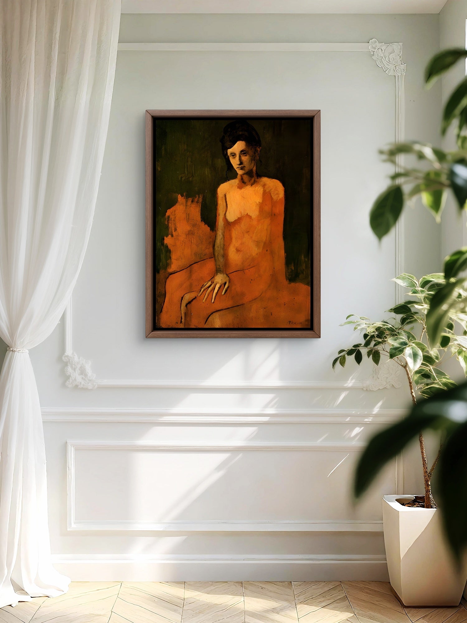 The Contemplative Figure - Melancholic Nude Study