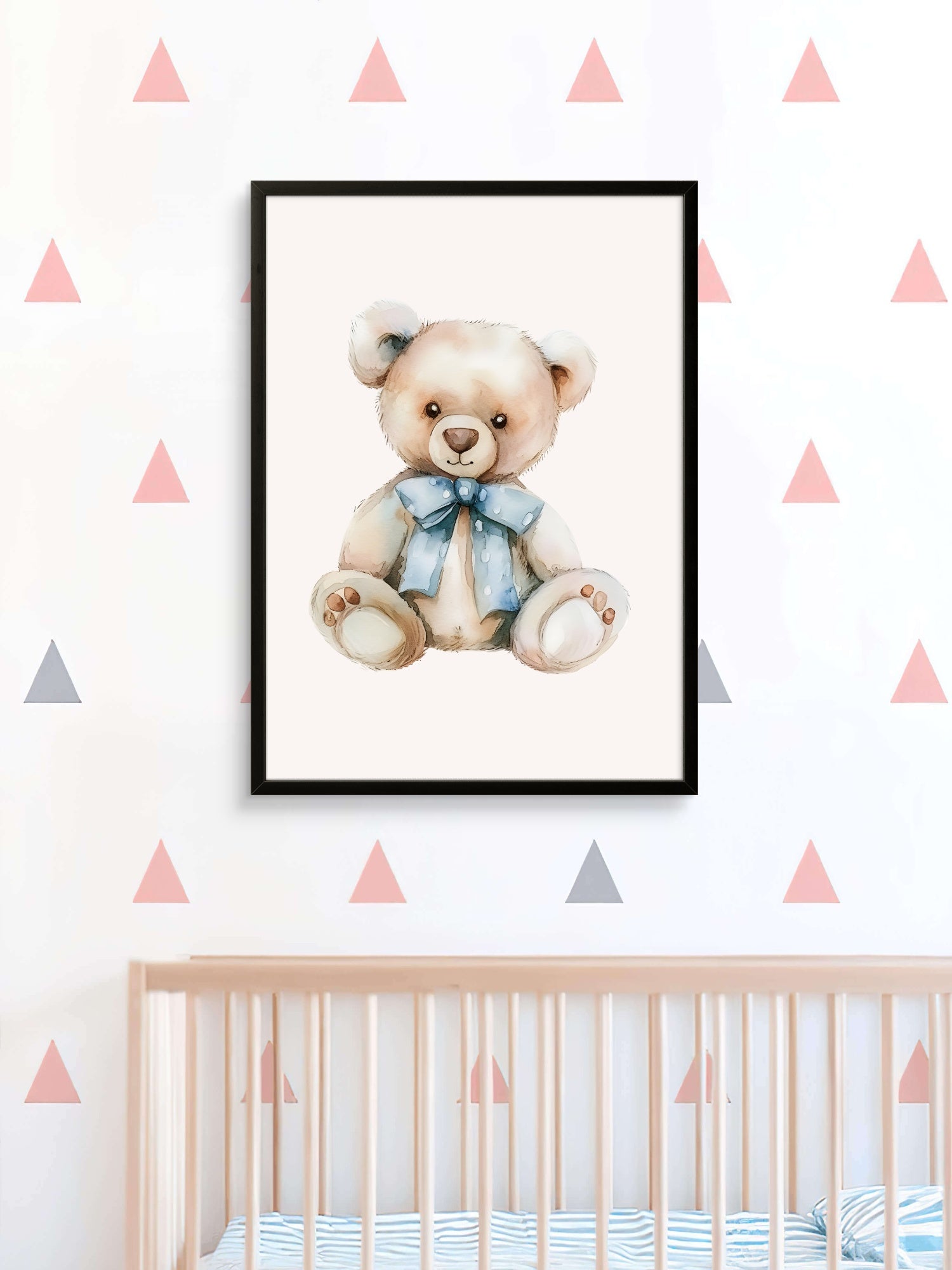 Blue Bow Teddy - Your gentlest friend