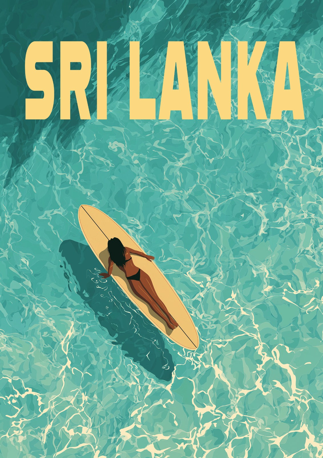 Crystal Waters Sri Lanka - Surf Print