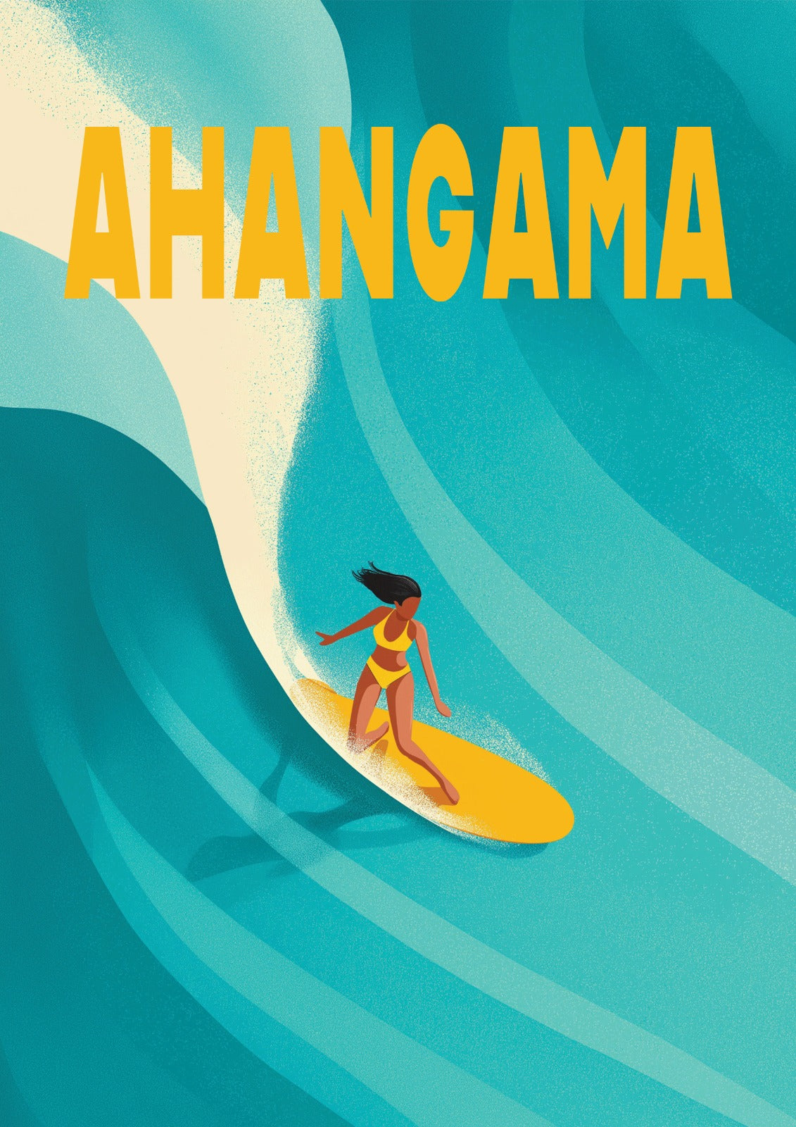 Ahangama Surfing - Vintage Print