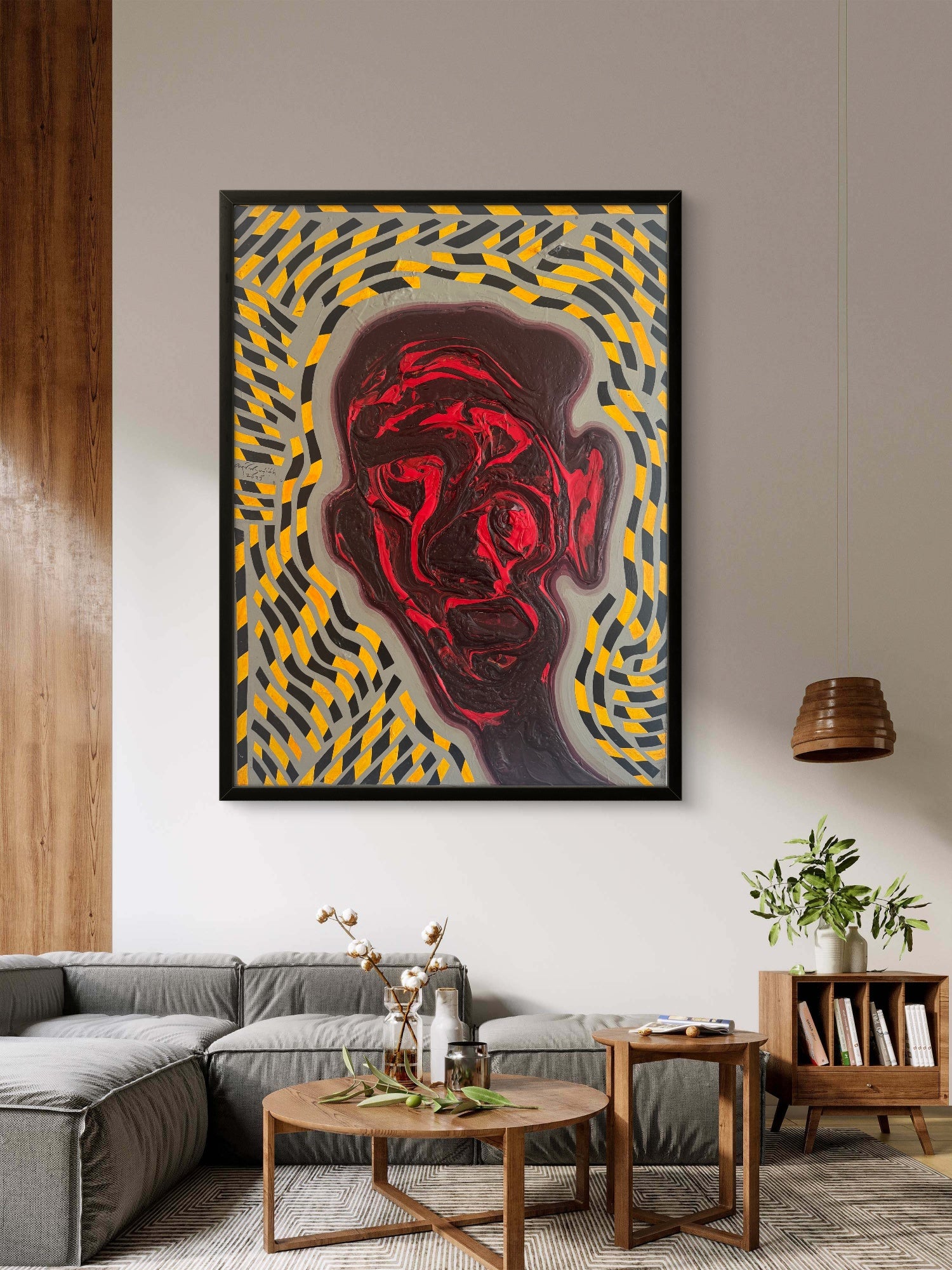 Aragalaya Contained Fury – Contemporary Sri Lankan Art Print