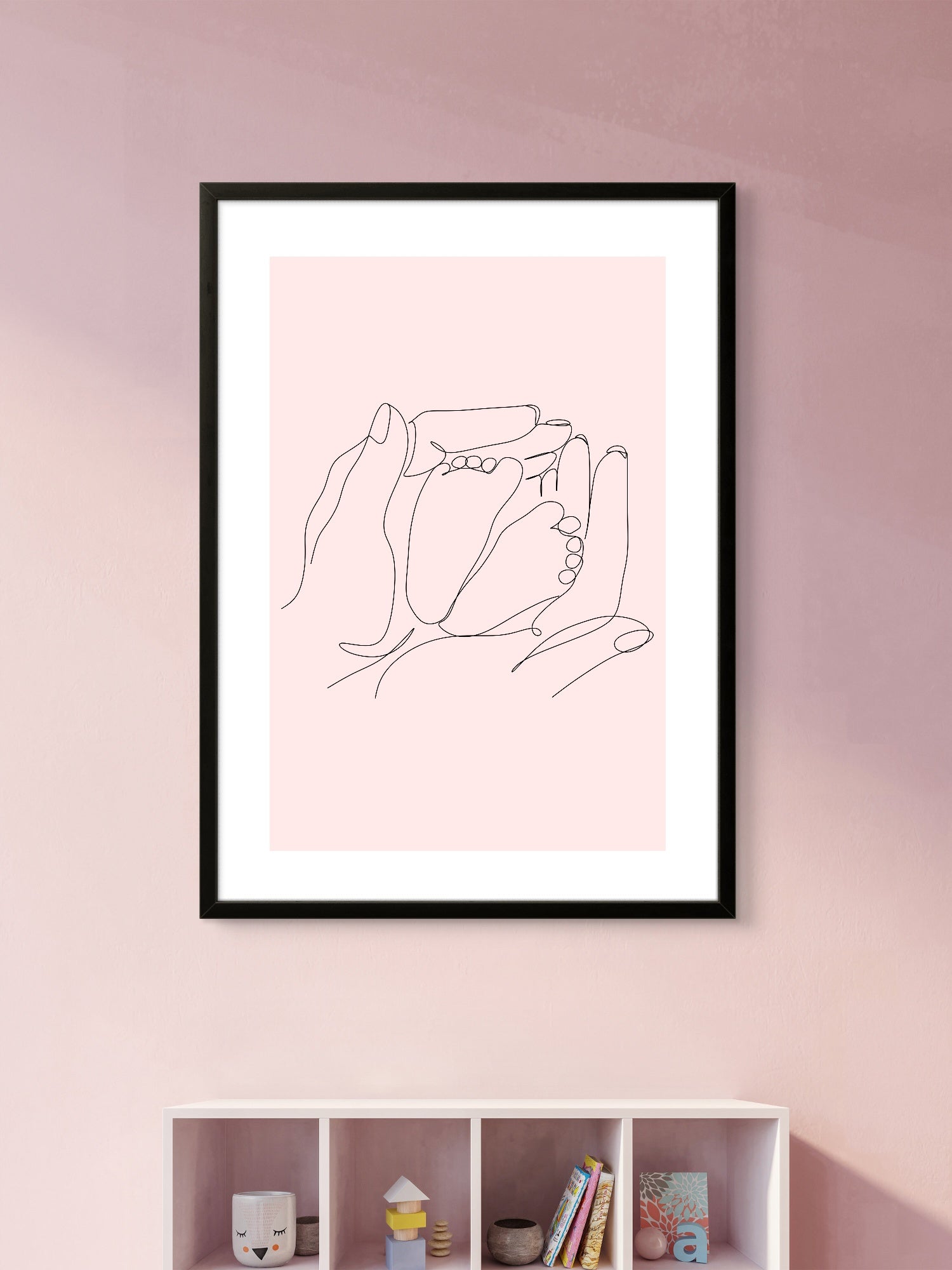 Tiny Miracles - Newborn Feet Line Art Print