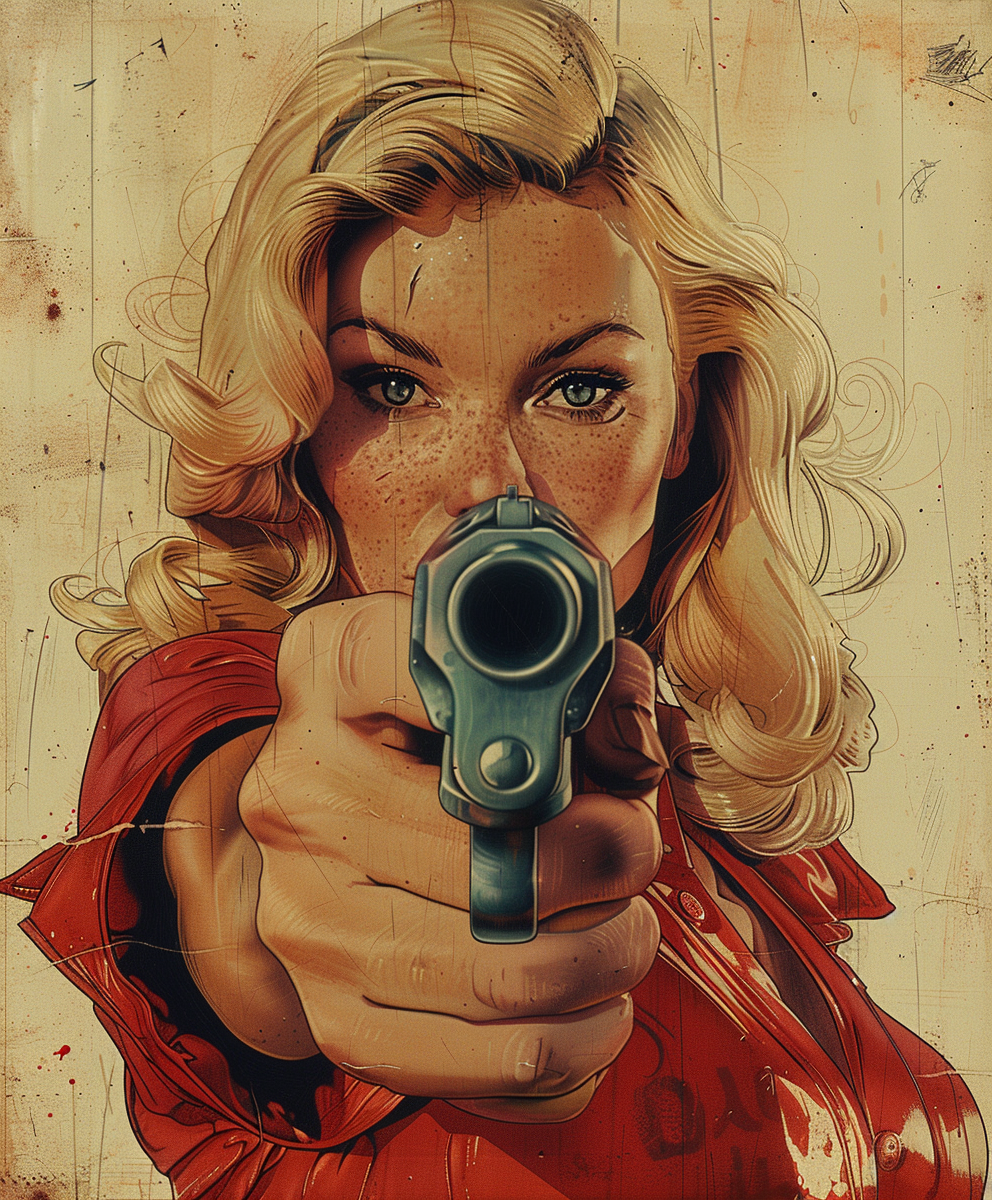 Trigger Focus - Fearless Blonde Comic Style Art Print