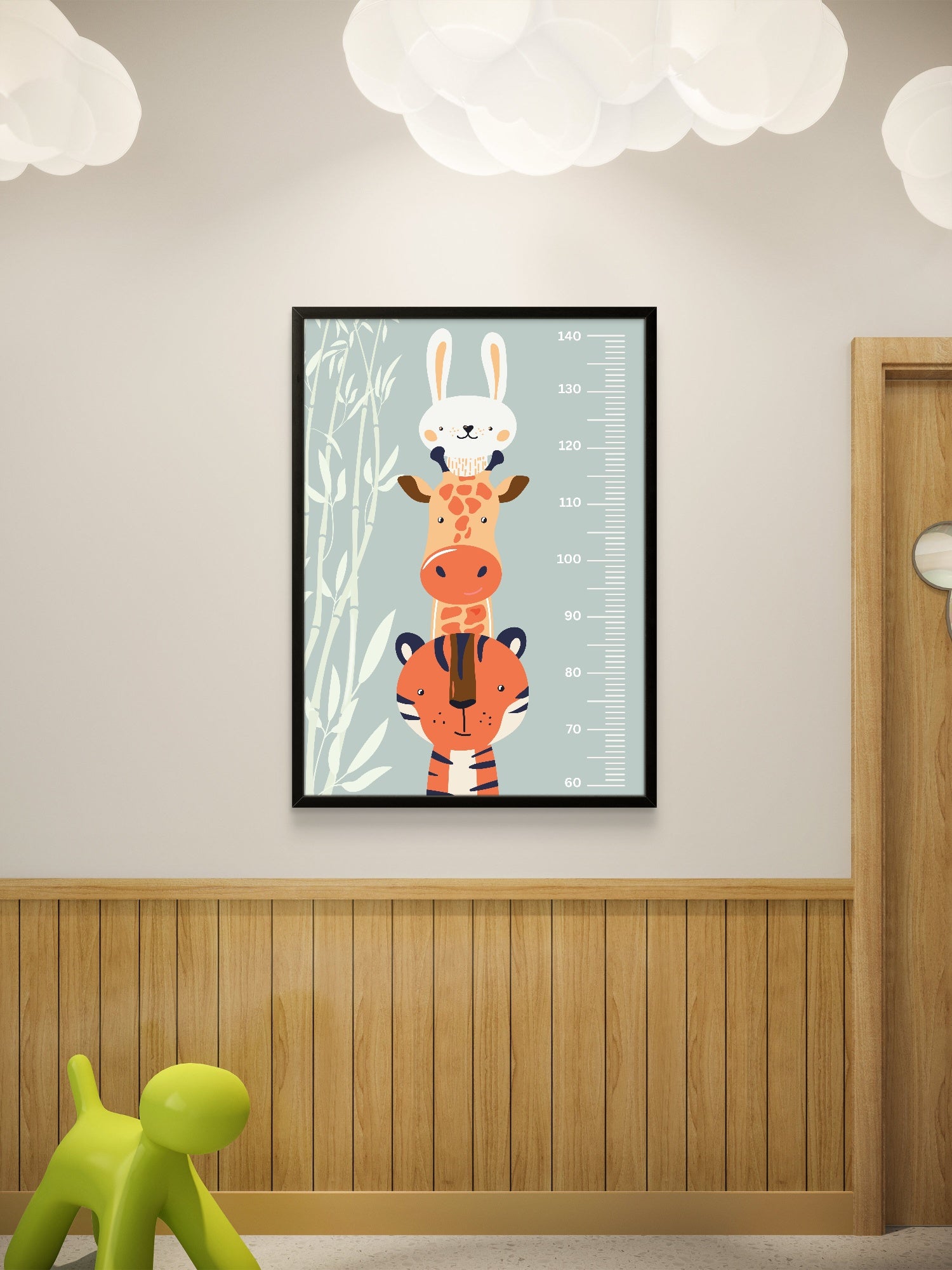 Jungle Heights – Whimsical Animal Growth Chart Print