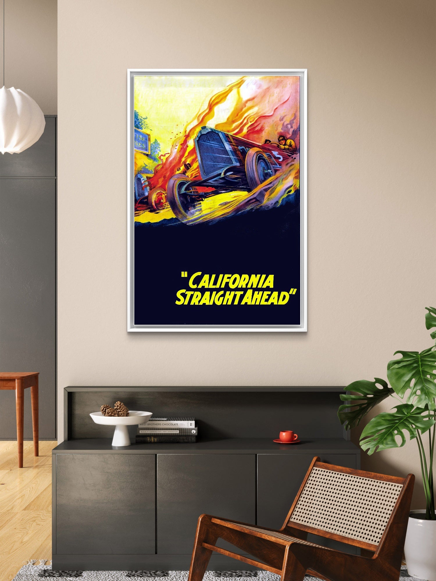 California Straight Ahead (1925) Vintage Movie Poster - Classic Racing & Action Print