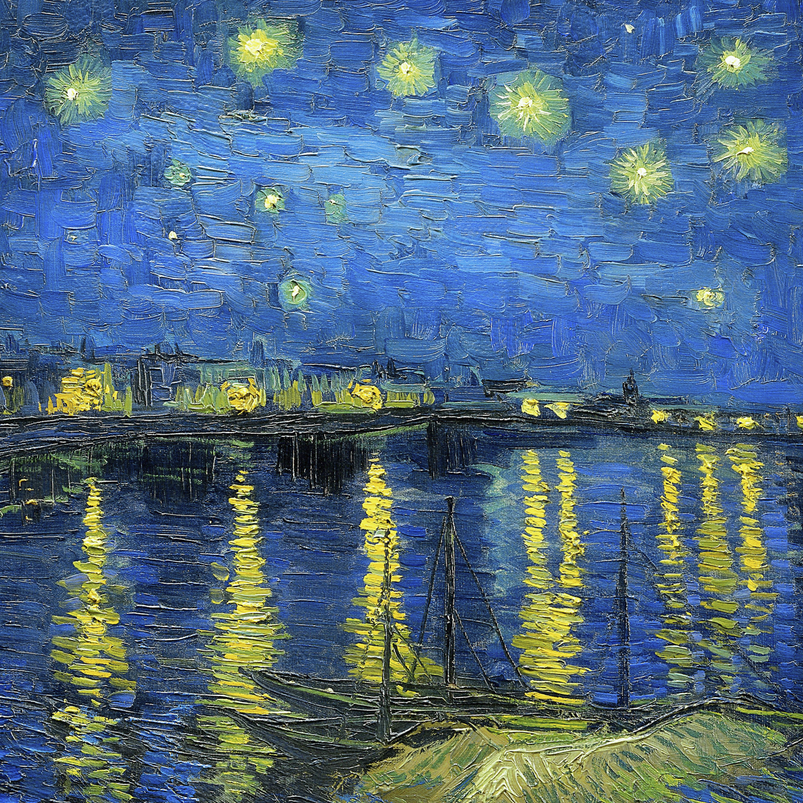 Van Gogh's Rhône - Starry Reflections Masterpiece Print