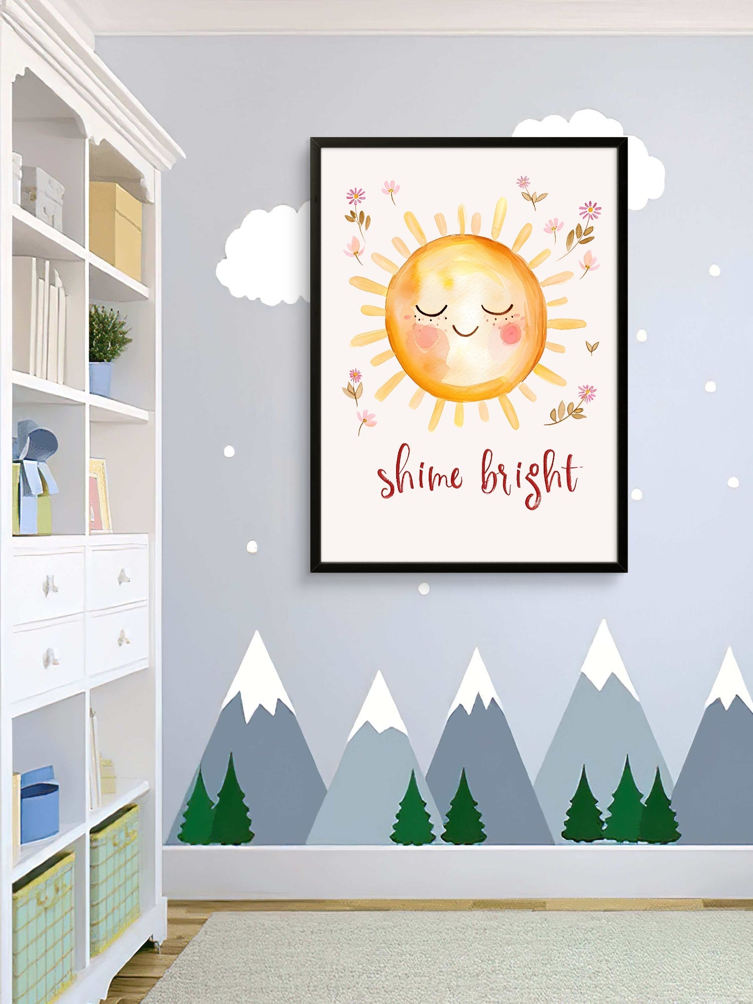 Shine Bright - Happy Sun Art Print