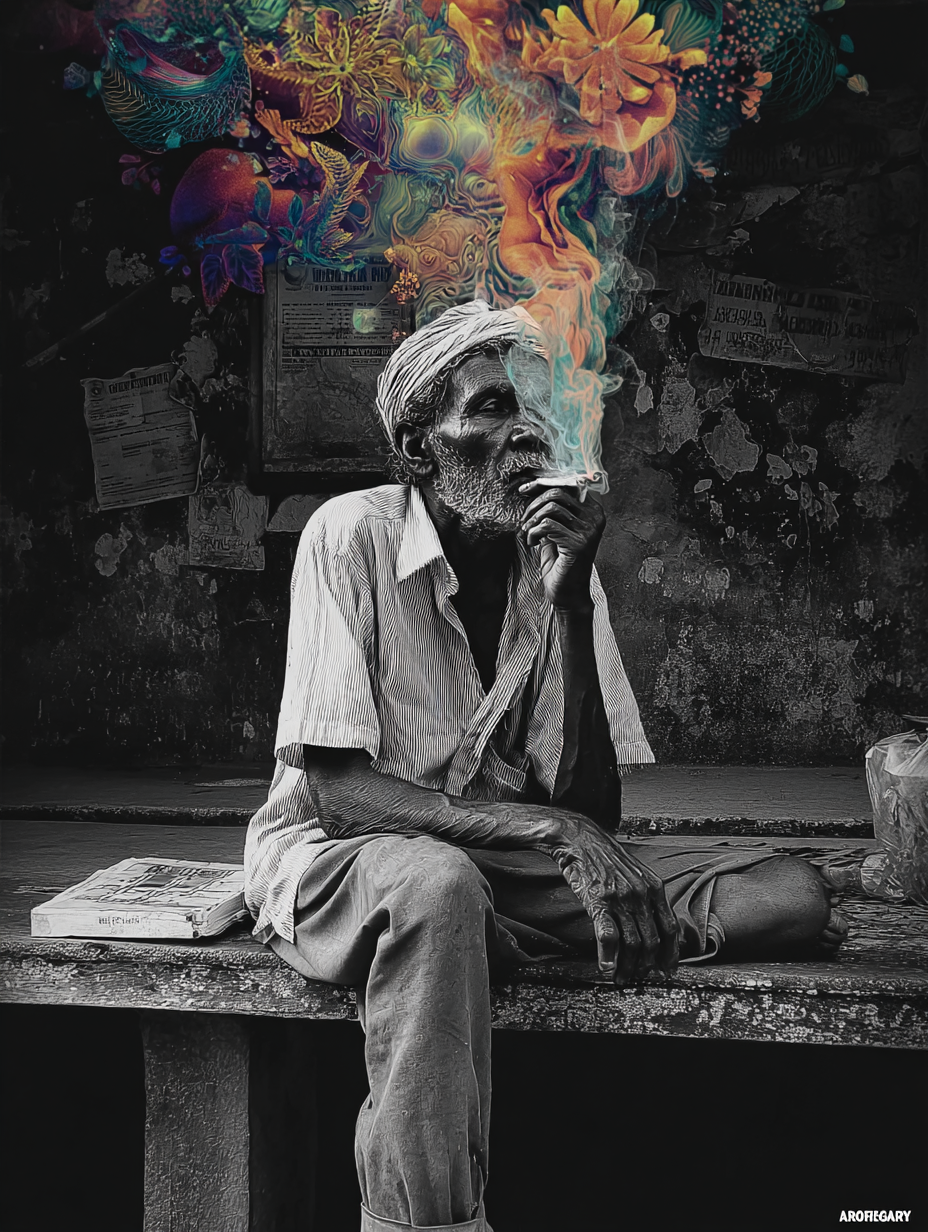 Mind's Bloom: Elder's Reverie Print