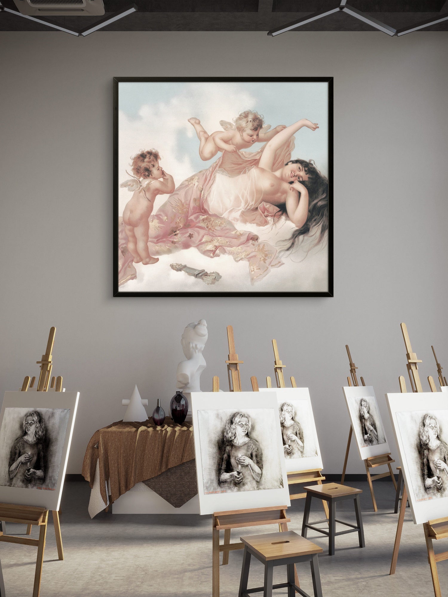 Celestial Awakening - Venus & Cherubs Fine Art Print